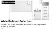 Home&Kitchen White Bedroom Headboard 1800 x 40 x 1360mm