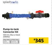1Splashworks Pump To Tank Connector Kit 500mm In Blue or Black-Each