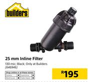 Builders 25mm Inline Filter