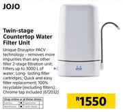 Jojo Twin Stage Countertop Water Filter Unit
