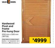Solid Doors Hardwood Pivot And Frame Pre Hung Door 2032mm x 1200mm