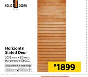 Solid Doors Horizontal Slated Hardwood Door 2032mm x 813mm