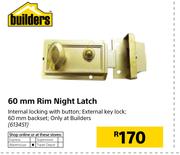 Builders 60mm Rim Night Latch