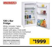 Goldair 130Ltr Bar Fridge