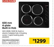 2Goldair 600mm 4-Plate Built-In Hob GEH-400B