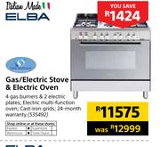 2Elba Gas/ Electric Stove & Electric Oven
