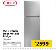 Defy 158Ltr Double Door Metallic Fridge