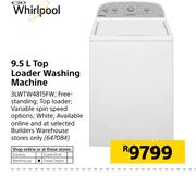 2Whirlpool 9.5Ltr Top Loader Washing Machine 3LWTW4815FW