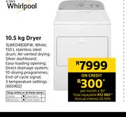 2Whirlpool 10.5kg Dryer 3LWED4830FW