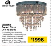 Designhouse Wisteria Round Glass Ceiling Light