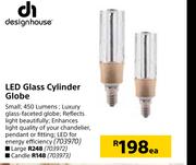 Designhouse LED Glass Cylinder Globe (Small)-Each