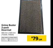 Grime Buster 2 Pack Doormat 400mm x 600mm-Per Pack