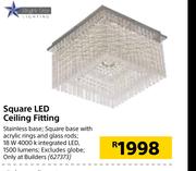 Bright Star Square LED Ceiling Fitting