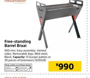 Megamaster Free Standing Barrel Braai