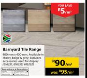 Barnyard Tile Range 400mm x 400mm-Per Sqm