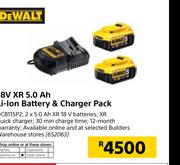 Dewalt 18V XR 5.0 Ah Li-Ion Battery & Charger Pack DCB115P2 