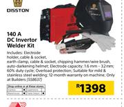 Disston 140A DC Invertor Welder Kit