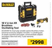 Dewalt 18V Li-Ion XR Brushless Oscillating Tool DSC355NT-XJ