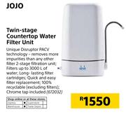 Jojo Twin Stage Countertop Water Filter Unit