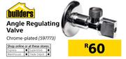 Builders Angle Regulating Valve