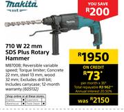 Makita 710W 22mm SDS Plus Rotary Hammer M8700B