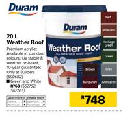 Duram Weather Roof-20Ltr