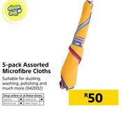 Clean Day 5 pack Assorted Microfibre Cloths