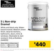 Fired Earth Non Drip Enamel-5Ltr