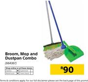 Broom, Mop And Dustpan Combo