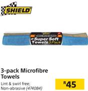 Shield 3 Pack Microfibre Towels