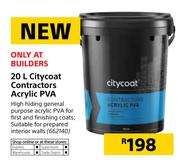 Citycoat Contractors Acrylic PVA-20Ltr