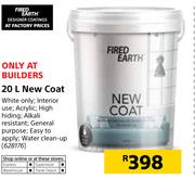 Fired Earth New Coat-20Ltr