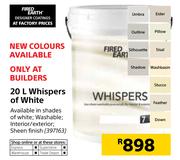 Fired Earth Whispers Of White-20Ltr