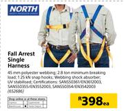 North Fall Arrest Single Harness-Each