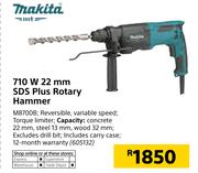 Makita 710W 22mm SDS Plus Rotary Hammer M8700B