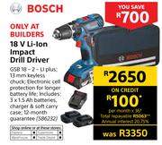 Bosch 18V Li-Ion Impact Driver GSB 18-2-Li Plus