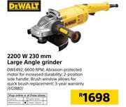 Dewalt 2200W 230mm Large Angle Grinder DWE492