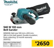 Makita 940 W 100mm Belt Sander M9400B