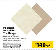 Polished Porcelain Tile Range-Per Sqm