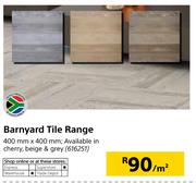 Barnyard Tile Range-Per Sqm