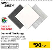 Fired Earth Cementi Tile Range-Per Sqm