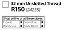 Pop-Up Basin Waste 32mm Unslottred Thread In Chrome-Each 