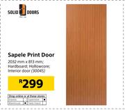 Solid Doors Sapele Print Door-2032mm x 813mm