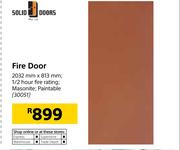Solid Doors Fire Door-2032mm x 813mm