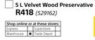 Fired Earth Velvet Wood Preservative-5Ltr