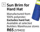 Sun Brim For Hard Hat