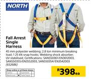 North Fall Arrest Single Harness-Each