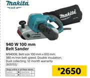 Makita 940W 100mm Belt Sander M9400B
