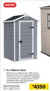 Keter 4X3 Manor Shed