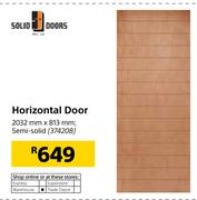 Solid Doors Horizontal Semi Solid Door 2032mmX813mm